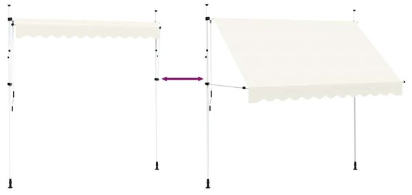 Tenda na ručno uvlačenje 300 cm krem - Krema / N/A