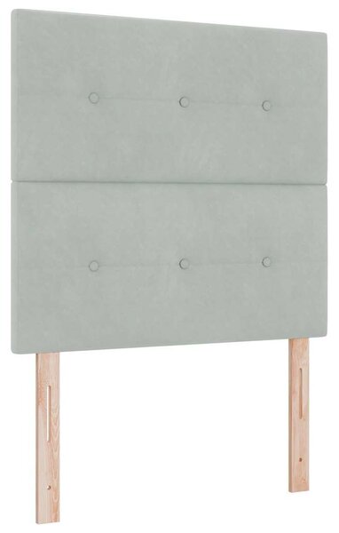 Krevet s opruga kutije Svijetlo siva 200 x 80 cm Baršun - Svjetlosiva / 200 x 80 cm