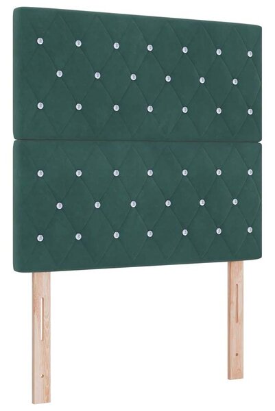 Krevet s opruga kutije Tamnozelena 200 x 120 cm Baršun - Zelena / 200 x 120 cm