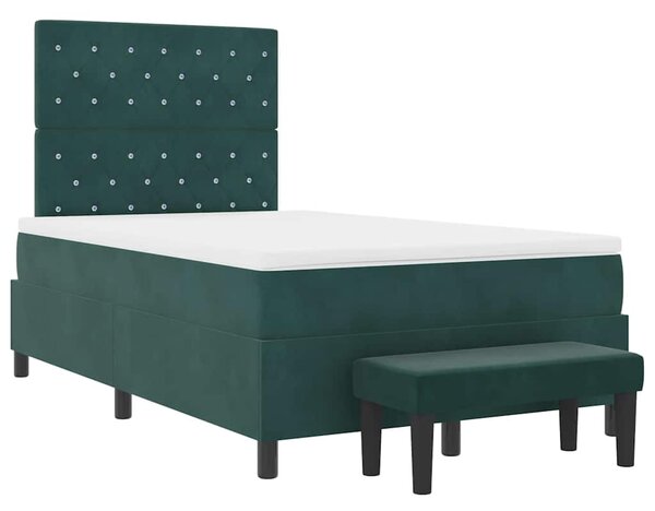 Krevet s opruga kutije Tamnozelena 200 x 120 cm Baršun - Zelena / 200 x 120 cm