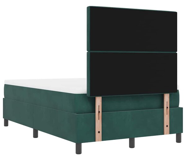 Krevet s opruga kutije Tamnozelena 200 x 120 cm Baršun - Zelena / 200 x 120 cm