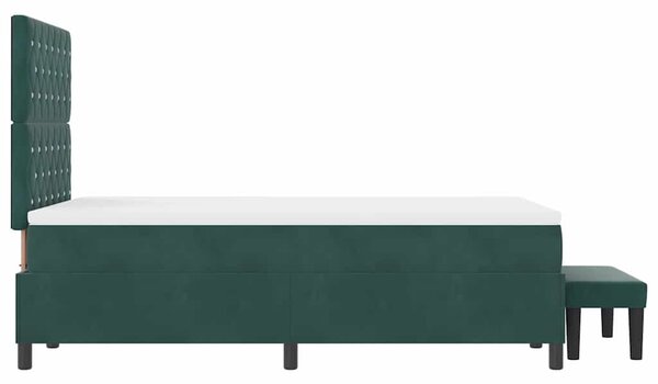 Krevet s opruga kutije Tamnozelena 200 x 120 cm Baršun - Zelena / 200 x 120 cm