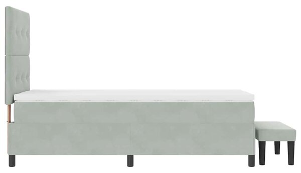 Krevet s opruga kutije Svjetlosiva 200 x 80 cm Baršun - Svjetlosiva / 200 x 80 cm