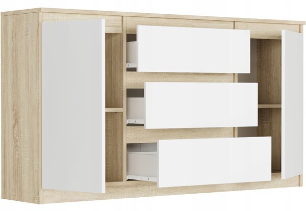 Komoda Rymaxa (hrast sonoma + bijela)