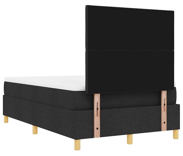 Krevet s opruga kutije s jastukom Crna 200 x 120 cm tkanina - Crna / 200 x 120 cm
