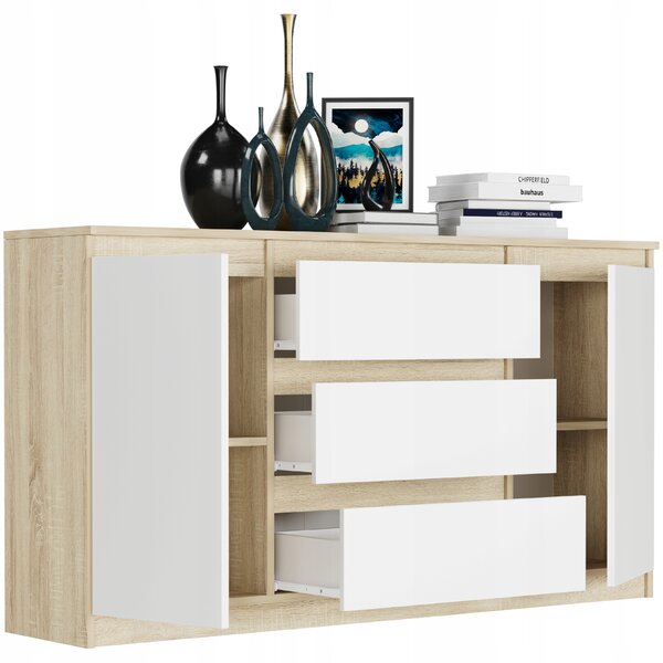 Komoda Rymaxa (hrast sonoma + bijela)