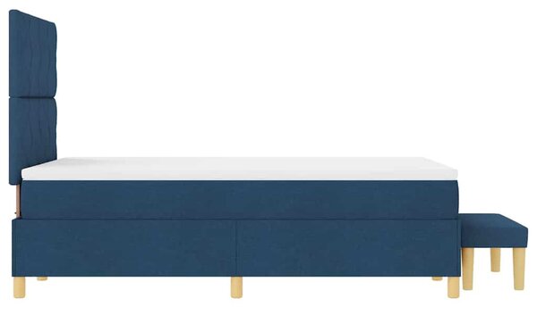 Krevet s opruga kutije s jastukom Plava 200 x 120 cm tkanina - Plava / 200 x 120 cm