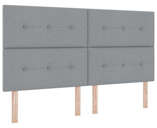 Krevet s opruga kutije Svjetlosiva 200 x 180 cm tkanina - Svjetlosiva / 200 x 180 cm