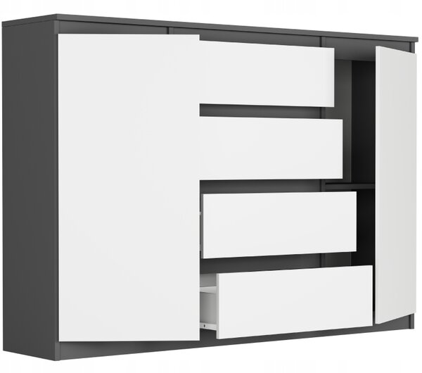 Komoda Riveus (antracit + bijela)