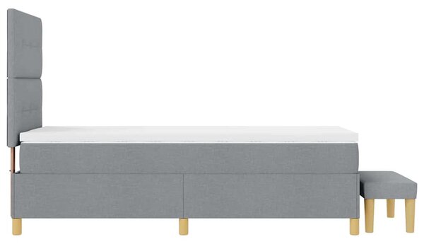 Krevet s opruga kutije Svjetlosiva 200 x 80 cm tkanina - Svjetlosiva / 200 x 80 cm
