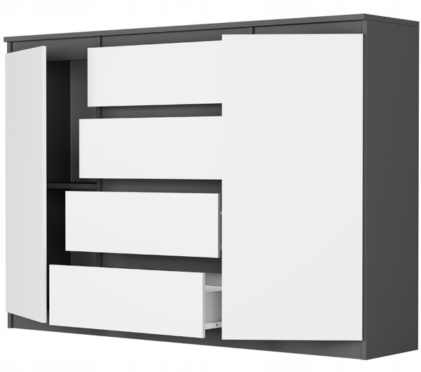 Komoda Riveus (antracit + bijela)