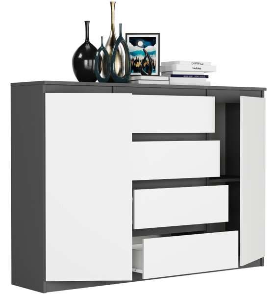Komoda Riveus (antracit + bijela)