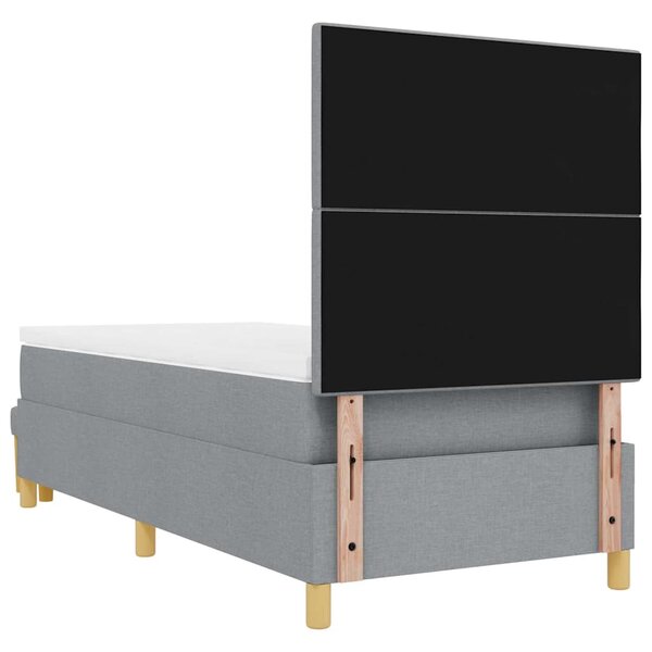 Krevet s opruga kutije Svjetlosiva 200 x 80 cm tkanina - Svjetlosiva / 200 x 80 cm