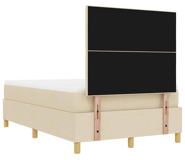 Krevet s opruga kutije s uzglavljem Krema 200 x 120 cm tkanina - Krem / 200 x 120 cm
