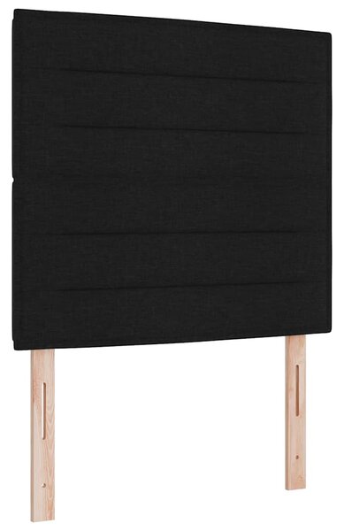 Krevet s opruga kutije s madracem Crna 120 x 200 cm tkanina - Crna / 120 x 200 cm