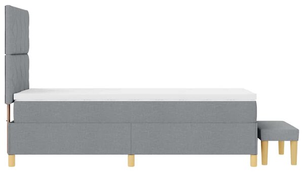 Krevet s opruga kutije Svjetlosiva 200 x 100 cm tkanina - Svjetlosiva / 200 x 100 cm