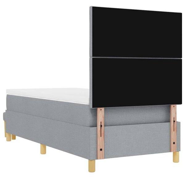 Krevet s opruga kutije Svjetlosiva 200 x 100 cm tkanina - Svjetlosiva / 200 x 100 cm