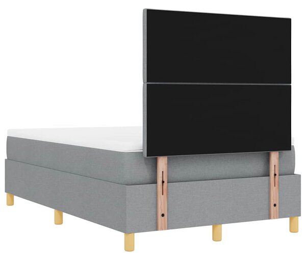 Krevet s opruga kutije Svjetlosiva 190 x 120 cm tkanina - Svjetlosiva / 190 x 120 cm