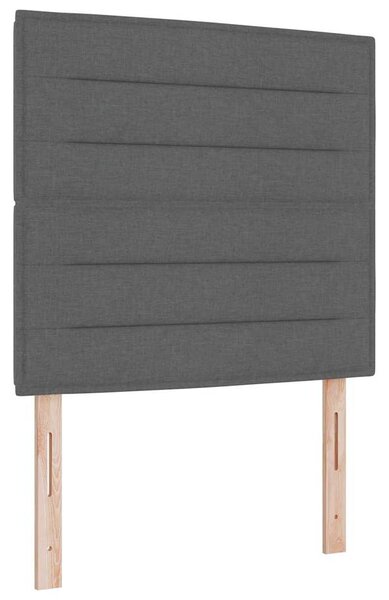 Krevet s opruga kutije Tamno siva 200 x 120 cm tkanina - Siva / 200 x 120 cm