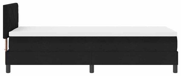 Krevet s opruga kutije s uzglavljem Crna 80 x 200 cm tkanina - Crna / 80 x 200 cm
