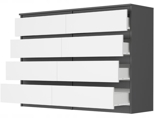 Komoda Ronnua (antracit + bijela)