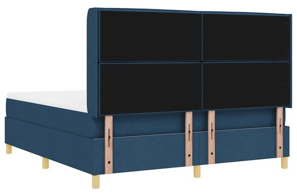 Krevet s opruga kutije s LED trakama Plava 180 x 200 cm tkanina - Plava / 180 x 200 cm