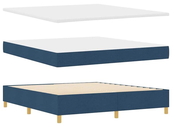 Krevet s opruga kutije s LED trakama Plava 180 x 200 cm tkanina - Plava / 180 x 200 cm