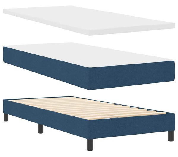 Krevet s opruga kutije s jastukom Plava 80 x 200 cm tkanina - Plava / 80 x 200 cm