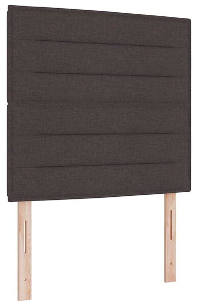Krevet s opruga kutije s LED trakama Smeđa 90 x 190 cm tkanina - Smeđa / 90 x 190 cm