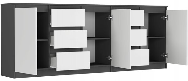 Komoda Reddis (antracit + bijela)