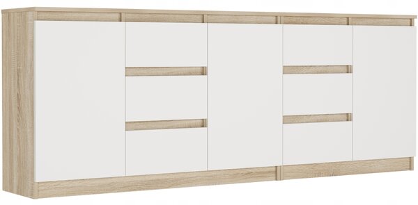 Komoda Reddis (hrast sonoma + bijela)