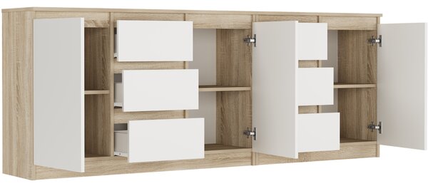 Komoda Reddis (hrast sonoma + bijela)