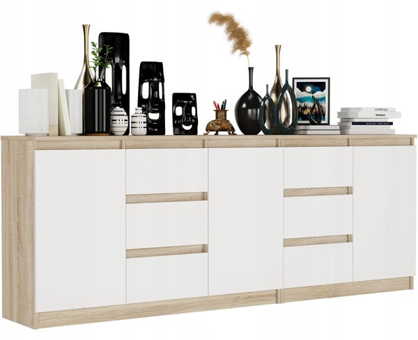 Komoda Reddis (hrast sonoma + bijela)