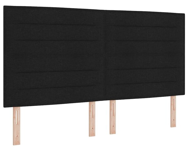 Krevet s opruga kutije s madracem Crna 180 x 200 cm tkanina - Crna / 180 x 200 cm
