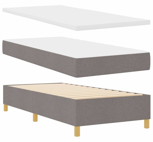LED Box Spring Krevet s madracem Sivo-smeđa 80 x 200 cm tkanina - Smeđesiva / 80 x 200 cm