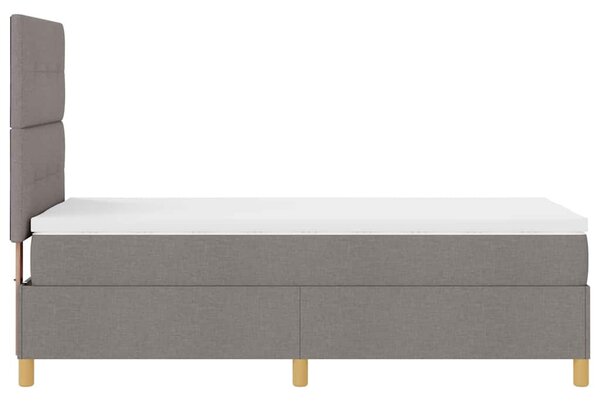 LED Box Spring Krevet s madracem Sivo-smeđa 80 x 200 cm tkanina - Smeđesiva / 80 x 200 cm