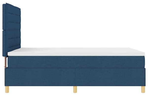 Krevet s opruga kutije s madracem Plava 140 x 190 cm tkanina - Modra / 140 x 190 cm