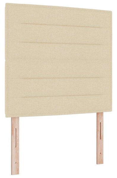 Krevet s opruga kutije s jastukom Krema 200 x 90 cm tkanina - Krem / 200 x 90 cm