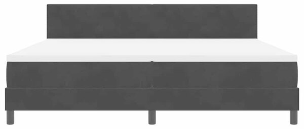 Krevet s opruga kutije s madracem Crna 200 x 200 cm Baršun - Crna / 200 x 200 cm