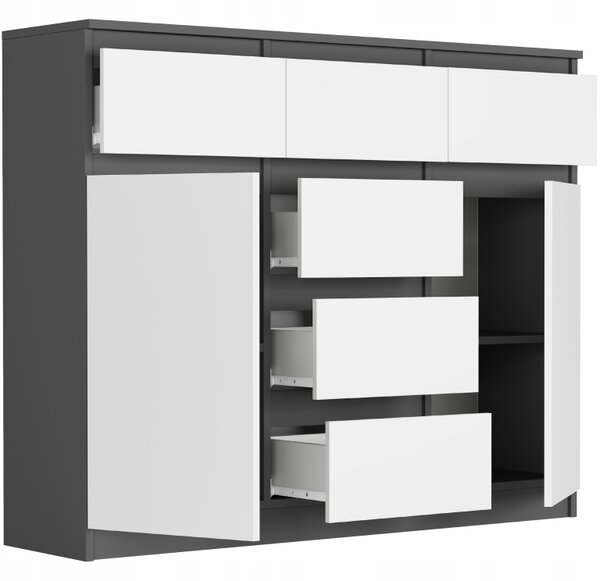 Komoda Raunia (antracit + bijela)