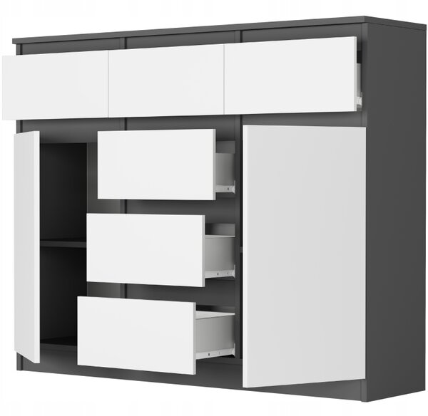 Komoda Raunia (antracit + bijela)