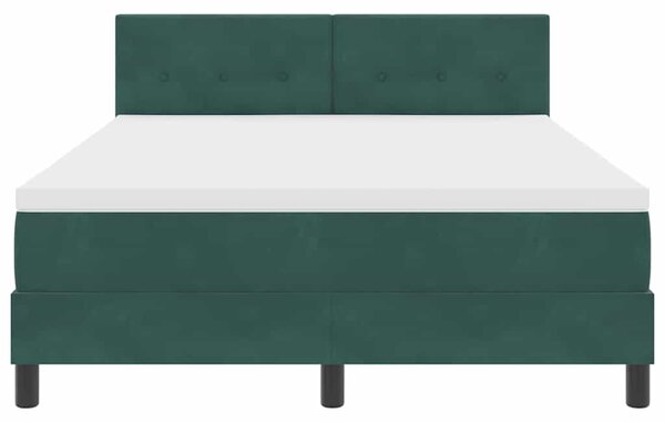 Krevet s opruga kutije Tamnozelena 140 x 190 cm Baršun - Zelena / 140 x 190 cm