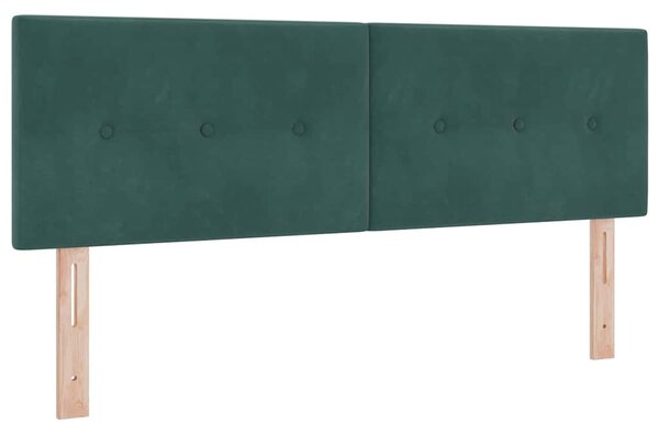 Krevet s opruga kutije Tamnozelena 140 x 190 cm Baršun - Zelena / 140 x 190 cm