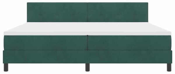 Krevet s opruga kutije Tamnozelena 200 x 200 cm Baršun - Zelena / 200 x 200 cm