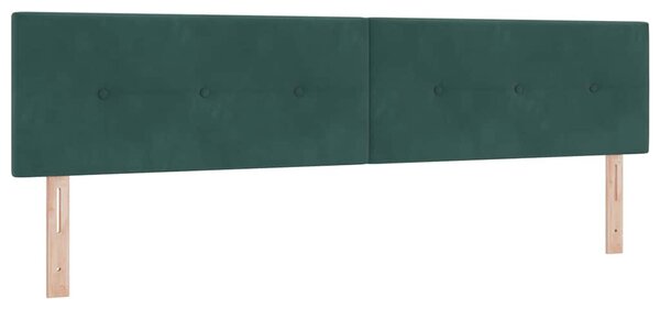 Krevet s opruga kutije Tamnozelena 200 x 200 cm Baršun - Zelena / 200 x 200 cm