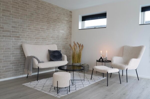 Krem tabure od umjetnog krzna Alford – House Nordic
