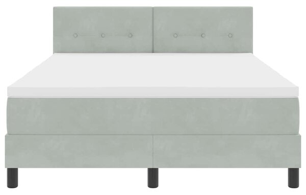 Krevet s opruga kutije Svijetlo siva 140 x 200 cm Baršun - Svjetlosiva / 140 x 200 cm