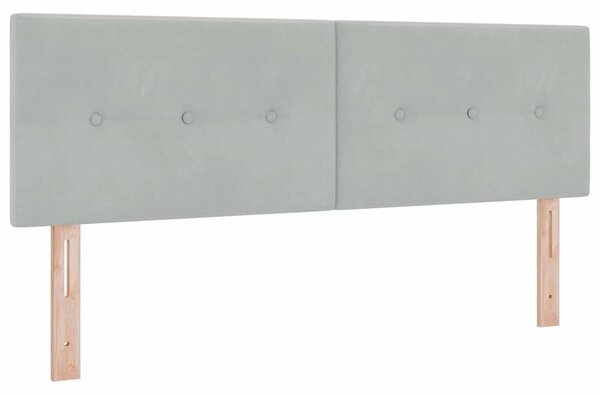 Krevet s opruga kutije Svijetlo siva 140 x 200 cm Baršun - Svjetlosiva / 140 x 200 cm