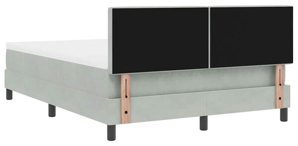 Krevet s opruga kutije Svijetlo siva 140 x 200 cm Baršun - Svjetlosiva / 140 x 200 cm