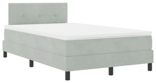 Krevet s opruga kutije Svijetlo siva 120 x 200 cm Baršun - Svjetlosiva / 120 x 200 cm